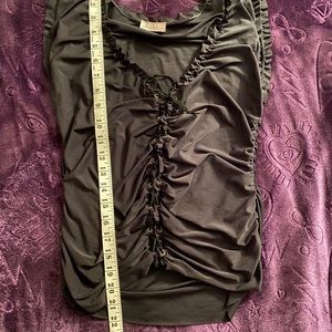 Gothic Sexy Black Top, Lace-Up, Renaissance-Like